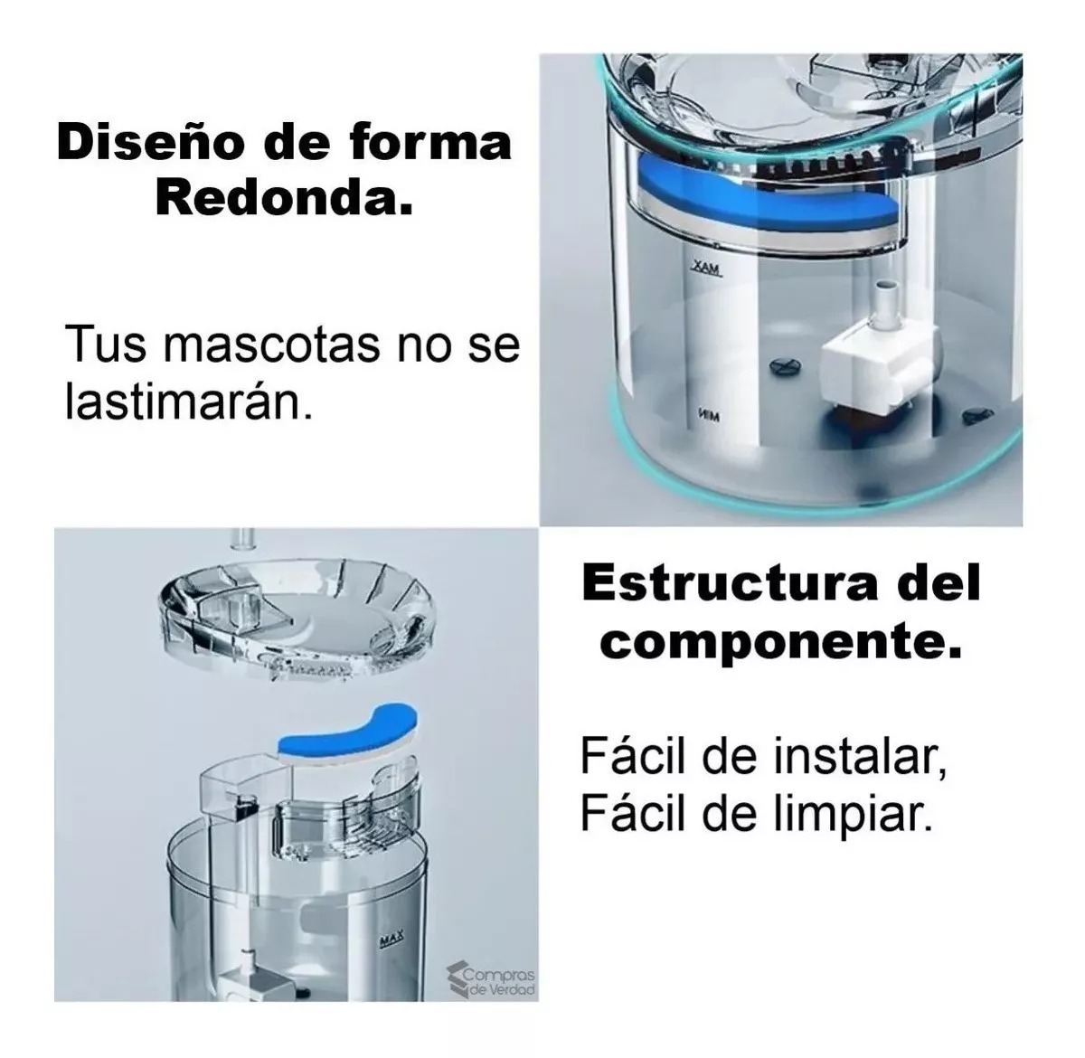 Miniatura 3 de Fuente de agua para gatos y perros